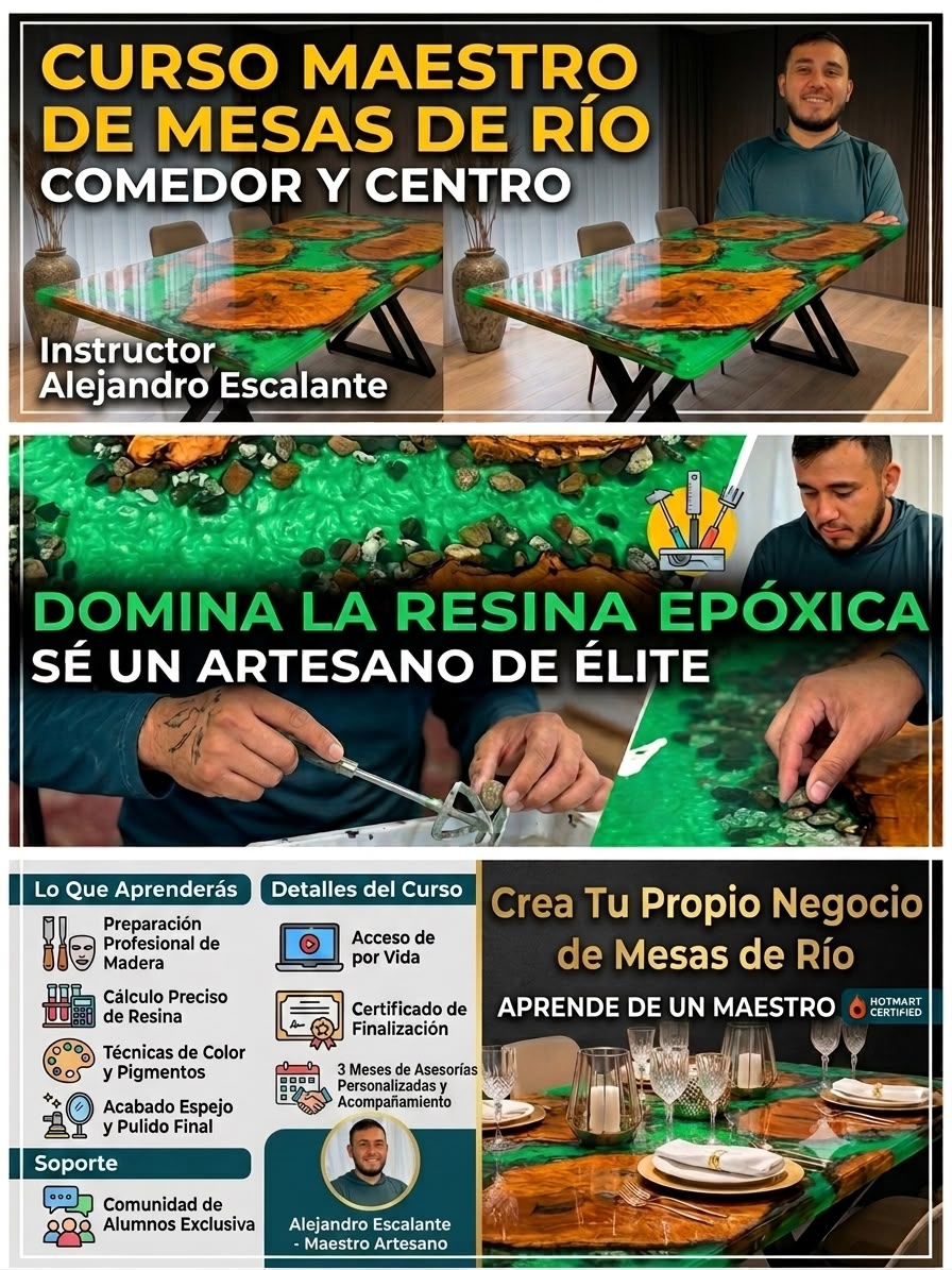 Flyer del Curso Maestro de Mesas de Río